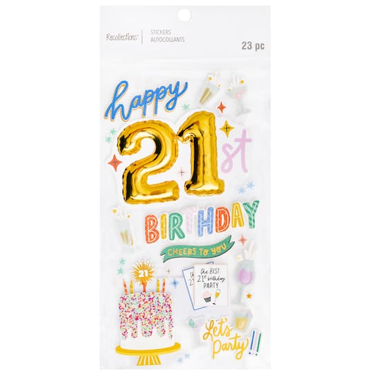 21st Birthday Stickers by Recollections&#x2122;
